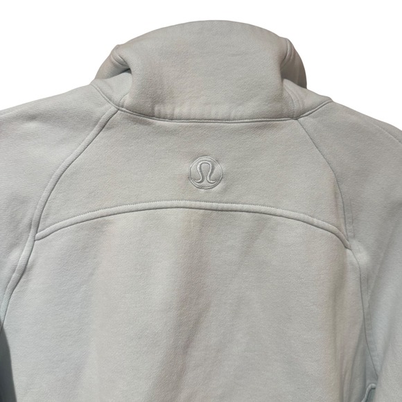 Lululemon Scuba Oversized Funnel Neck Half Zip Cropped Powder Blue Size M/L - Picture 6 of 10